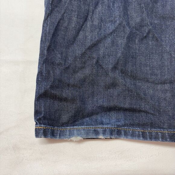 Lucky Brand 221 Original Straight Dark Blue Wash Denim Jeans Pants Men’s W34 L32 - Picture 4 of 8
